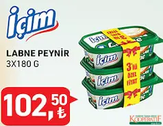 İÇİM LABNE PEYNİR 3X180 G İÇİM LABNE PEYNİR 3X180 G